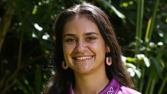 Jess Fatnowna was crowned the Cairns Regional Council's 2022 Young Woman of the Year at a Gala breakfast awards ceremony Held at the Hilton Hotel. Ms Fatnowna was recognised for her work with Indigenous youths through sport. Picture: Brendan Radke