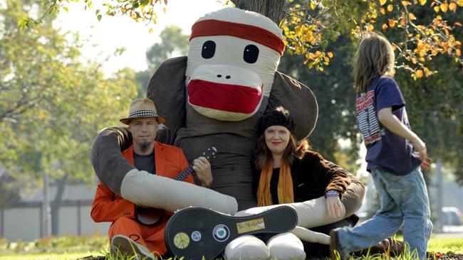 Sock monkey Socrates a much loved member of The Mudcakes stolen from a car in Newport Herald Sun