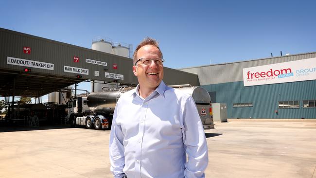 Freedom Foods Group chief executive Rory McLeod at its Shepparton processing plant.