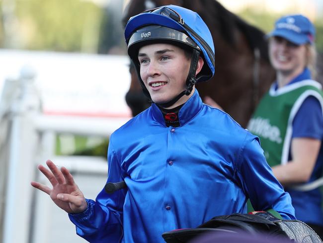 SYDNEY, AUSTRALIA - JULY 06: Zac Lloyd riding Tamerlane wins Race 8 James Squire Winter Stakes during Sydney Racing at Royal Randwick Racecourse on July 06, 2024 in Sydney, Australia. (Photo by Jeremy Ng/Getty Images)