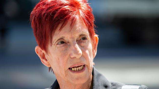 Kaye Warrener leaves the Royal Commission into Aged Care Quality and Safety at the Commonwealth Courts in Adelaide, Thursday, February 21, 2019. (AAP Image/James Elsby) NO ARCHIVING