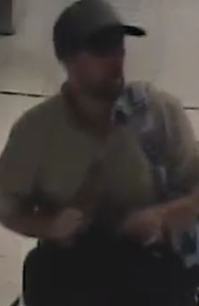 Police would like to speak with this man who attended a shopping centre in Runaway Bay on Monday, January 27 and stole a number of items from businesses inside. Reference: QP2000196014. Photo: Queensland Police