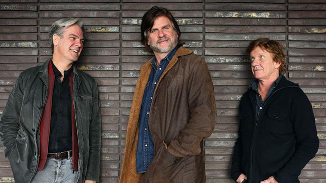 Don Walker, Tex Perkins, and Charlie Owen of the Tex, Don and Charlie band, are friends of the club. Picture: James Croucher