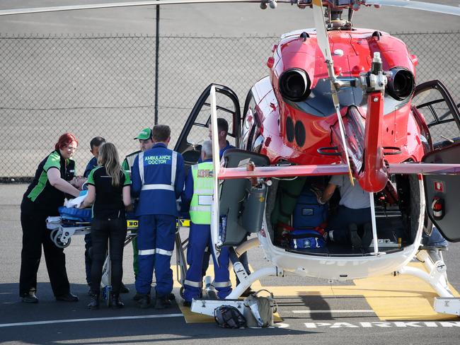 Mostert had to be flown to Orange Hospital. Picture: Tim Hunter