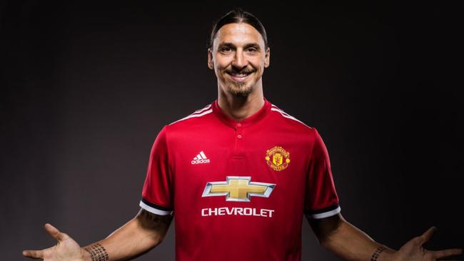 Zlatan Ibrahimovic signs for Manchester United.