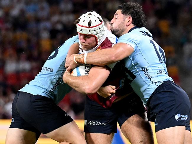 Reds and Wallabies star Fraser McReight was in a sling after the game. Picture: Getty Images