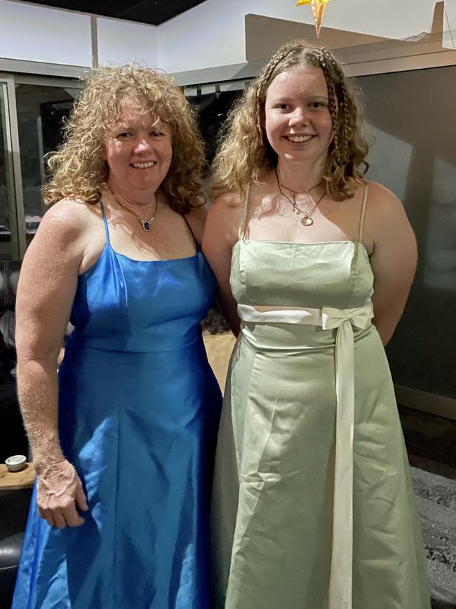 Naomi and Imogen Wilson in their gorgeous gowns at the Heart of Gold International Short Film Festival.