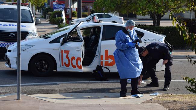 A taxi driver has been left in a serious condition following an alleged attempted robbery that ended with him being stabbed in Hermit Park.