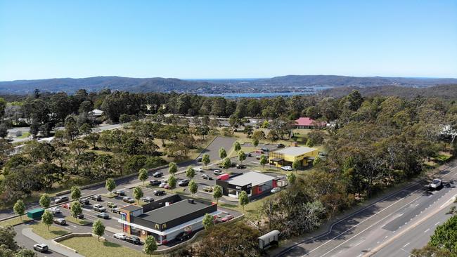 A controversial fast food development featuring KFC, McDonald’s and Guzman y Gomez has been approved for Kariong. Picture: Supplied