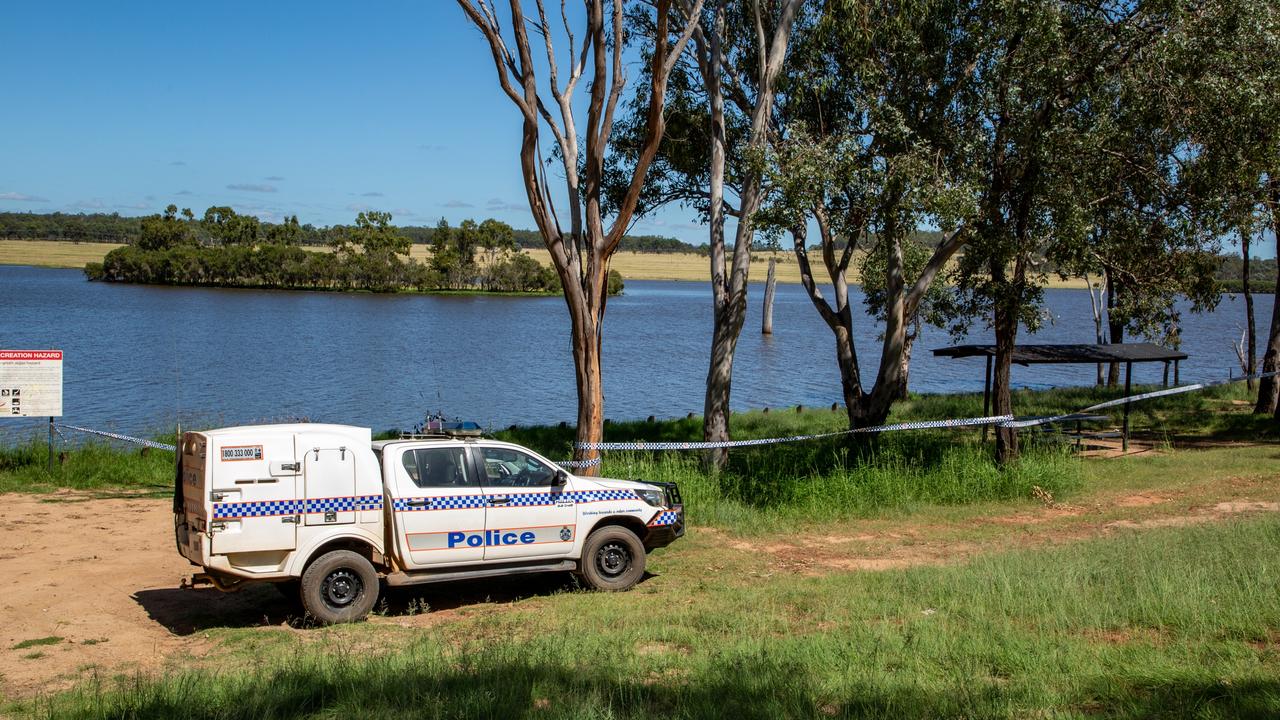 The Gordonbrook Dam, north of Kingaroy, where two bodies were found. Picture: Dominic Elsome