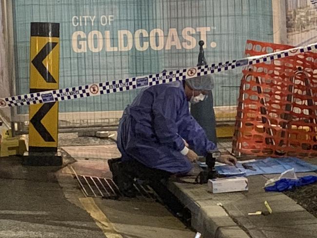 Police gather evidence Surfers Paradise.