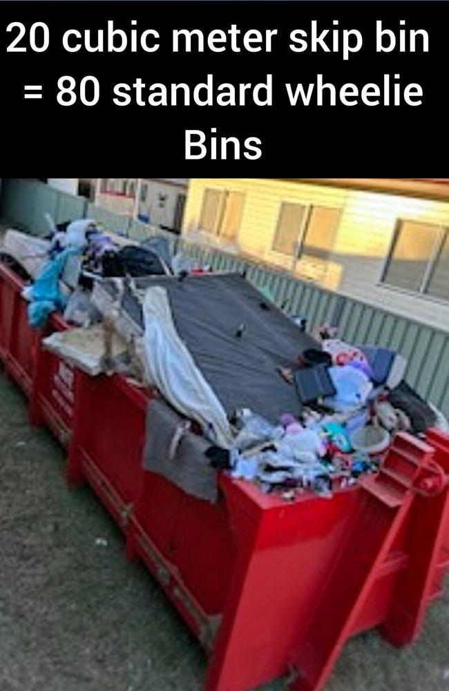 The landlady said the rubbish was equivalent to 80 standard wheelie bins. Picture: Supplied