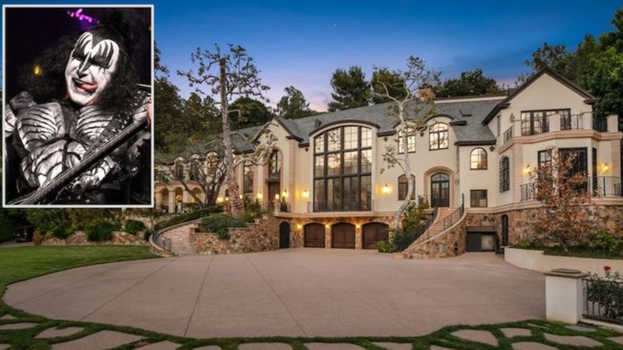 Kiss frontman Gene Simmons is ready to part with his Beverly Hills home. Picture: Realtor/Getty