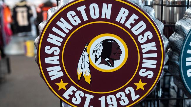 Washington Redskins merchandise is seen for sale at a sports store in Fairfax, Virginia. Picture: AFP