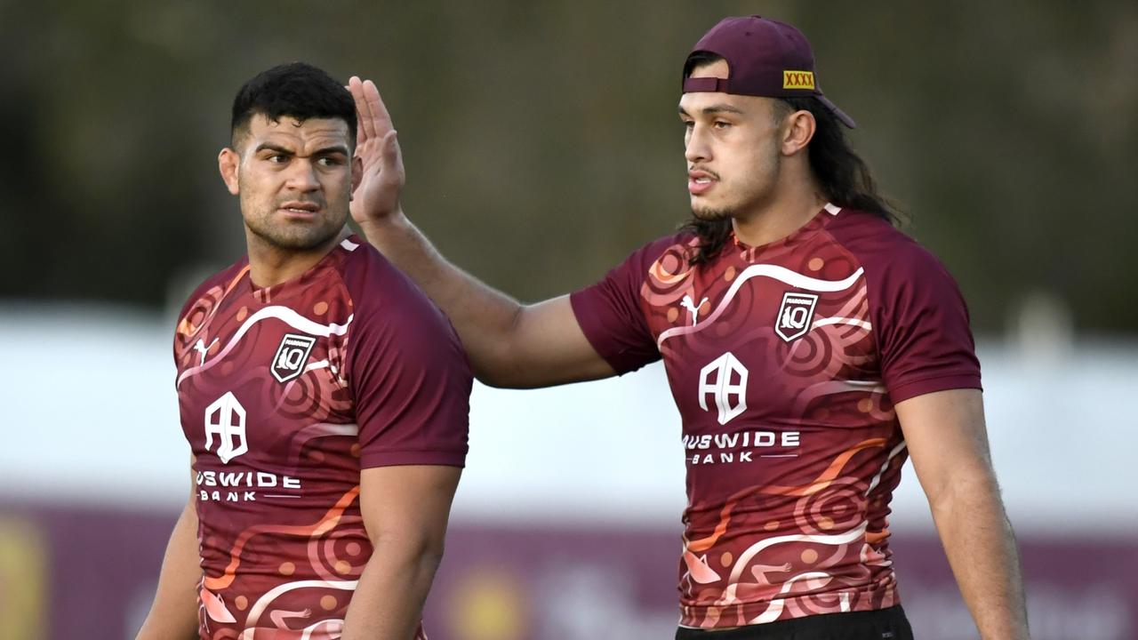 Queensland State of Origin players David Fifita and Tino Fa'asuamaleaui Picture NRL photos