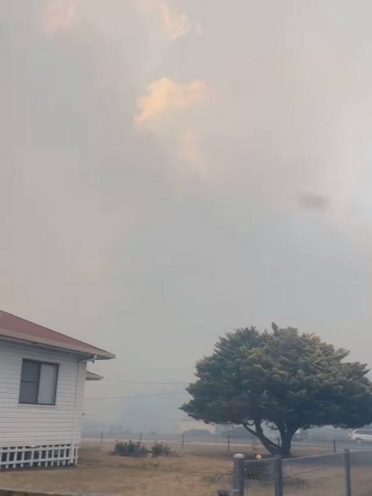 Inside Wallangarra township on Tuesday. Picture: Bryce Wells/Facebook