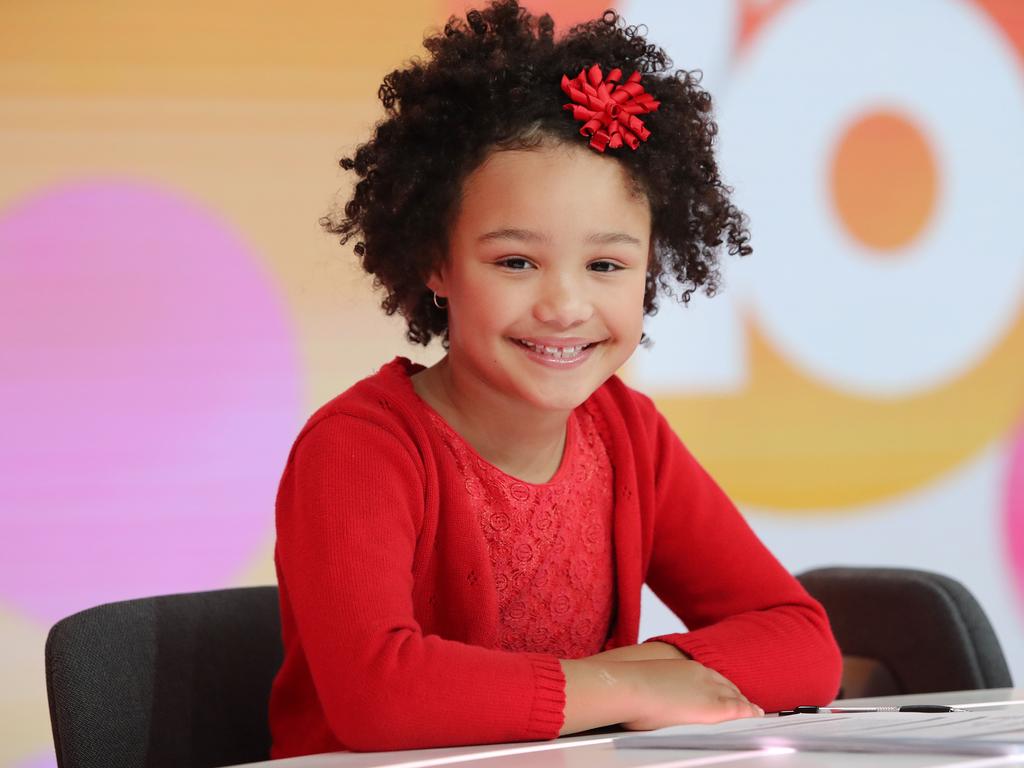 Pictured at Channel 10 in Pyrmont in Sydney . is Dayleni Drike Sanchez. Dayleni is the winner of Australia's Best Kids Newsreader competition.
Picture: Richard Dobson