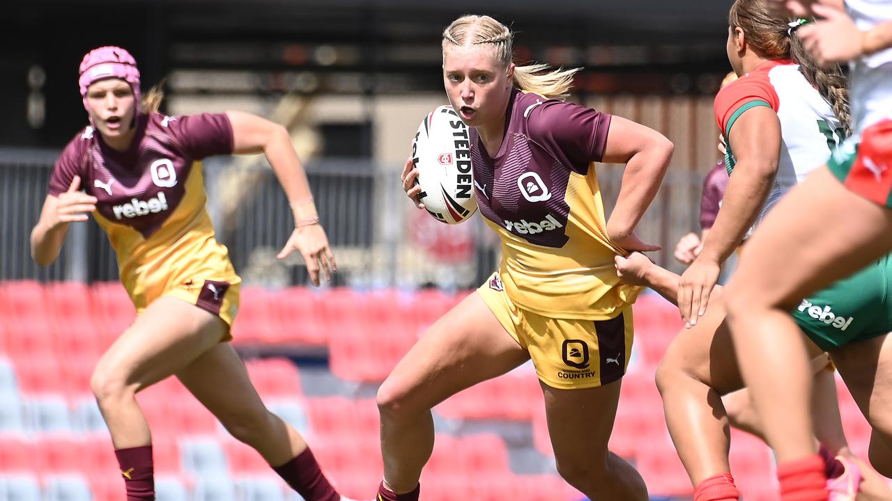 Country player Pypah Ferguson Under 17 City v Country Girls rugby league. Saturday 13, 2024. Picture, John Gass