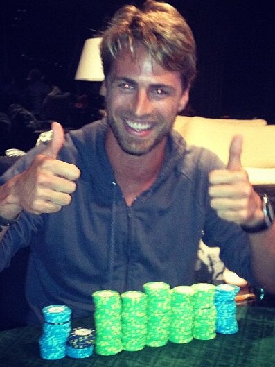 David Freeman playing poker at John Ibrahim’s house. Picture: Instagram.