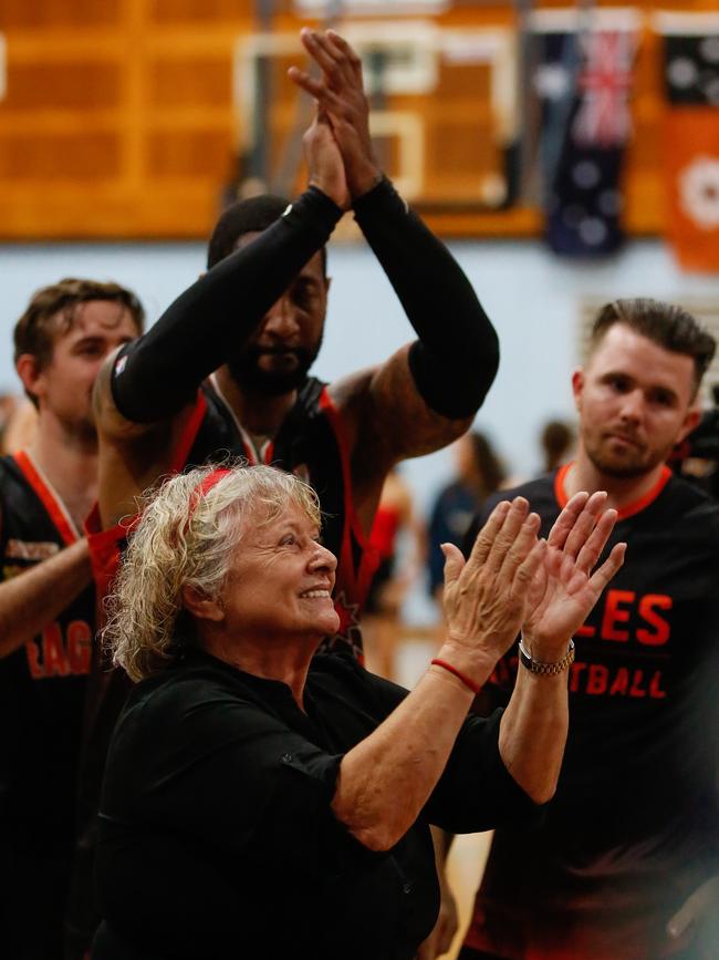 Eagles celebrate their defeat of Razzle after the 2018-19 Challenge Grand Final. Picture: Glenn Campbell