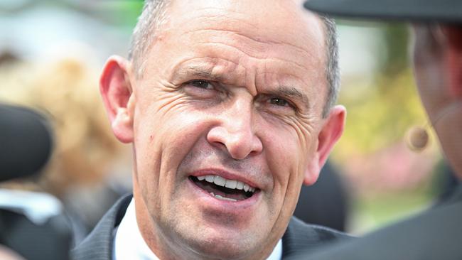 Chris Waller after Aeliana (NZ) won the Channel 9 Carbine Club Stakes at Flemington Racecourse on November 02, 2024 in Flemington, Australia. (Photo by Reg Ryan/Racing Photos via Getty Images)