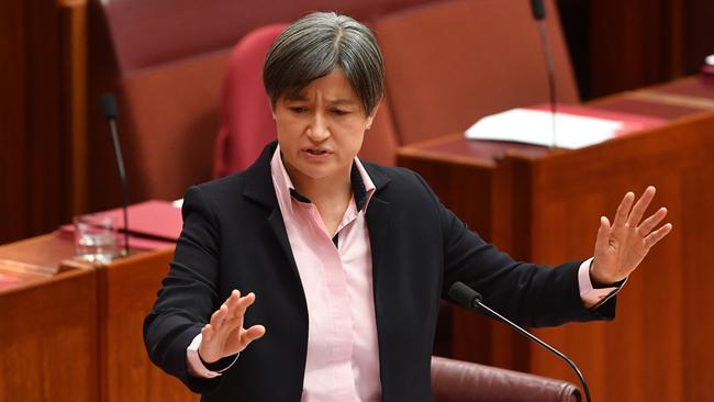 Penny Wong is now mad as hell, and she’s not going to take it any more. (Pic: Mick Tsikas/AAP)