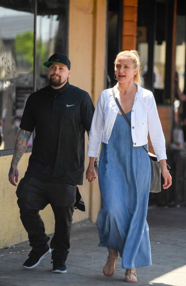 Cameron Diaz and Benji Madden. Picture: Splash News.