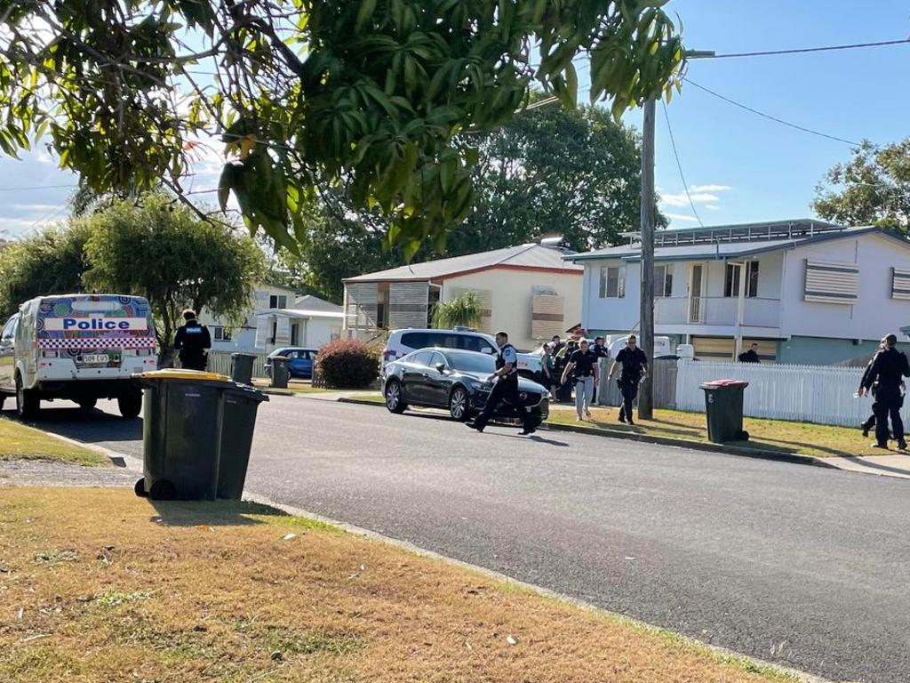 Police on scene at an incident at Mostyn St, Berserker, on September 14, 2023.