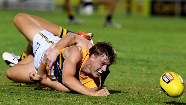 Eagles star Nick Hayes could be sidelined due to a finger injury. Picture: Campbell Brodie.