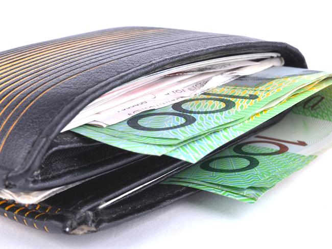 A wallet full of $100 AUD notes