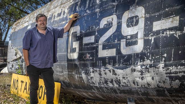 Moorabbin Air Museum GM Ewan McArthur is hoping to restore a former AVRO Lincoln heavy bomber. Picture: Jake Nowakowski