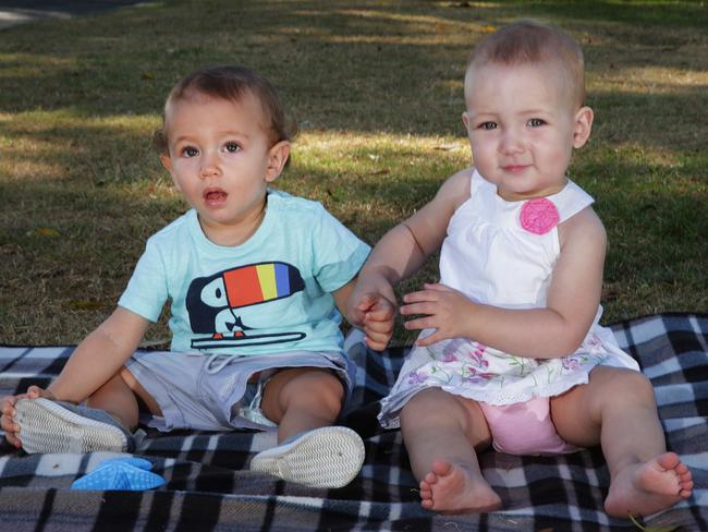 Oliver Huber and Charlotte Bullick playing at Balmoral. Picture: Virginia Young