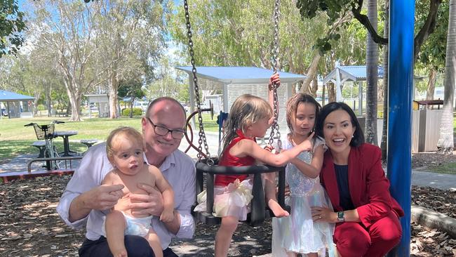 Labor’s Tweed candidate Craig Elliot with Prue Car ahead of the election. Labor formed government, but Mr Elliot was not able to oust long-time Tweed MP Geoff Provest. Picture: David Bonaddio