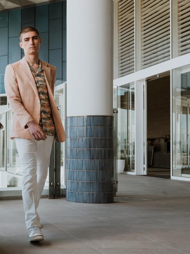 ModelJackson Pearcey in Calibre at the Karrinyup redevelopment in Perth. Picture: Jillian McHugh