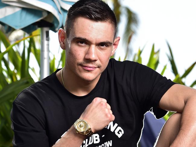 Tim Tszyu after his win against Jeff Horn in Townsville. Picture: Alix Sweeney