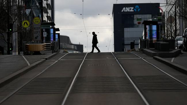 Victoria has recorded 29 new cases on its second day of lockdown 6.0. Picture: Con Chronis / AFP