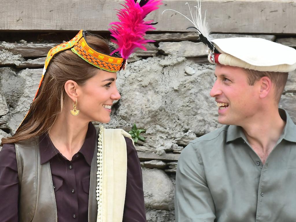 Then they visited a Kalash village, where Kate got a way better hat. Picture: Samir Hussein — Pool/Getty Images.