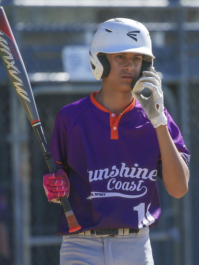 Met North V Sunshine Coast at the 12-14 years QLD School Sport 12-14 years Baseball Championships at Benowa. Picture: Glenn Campbell