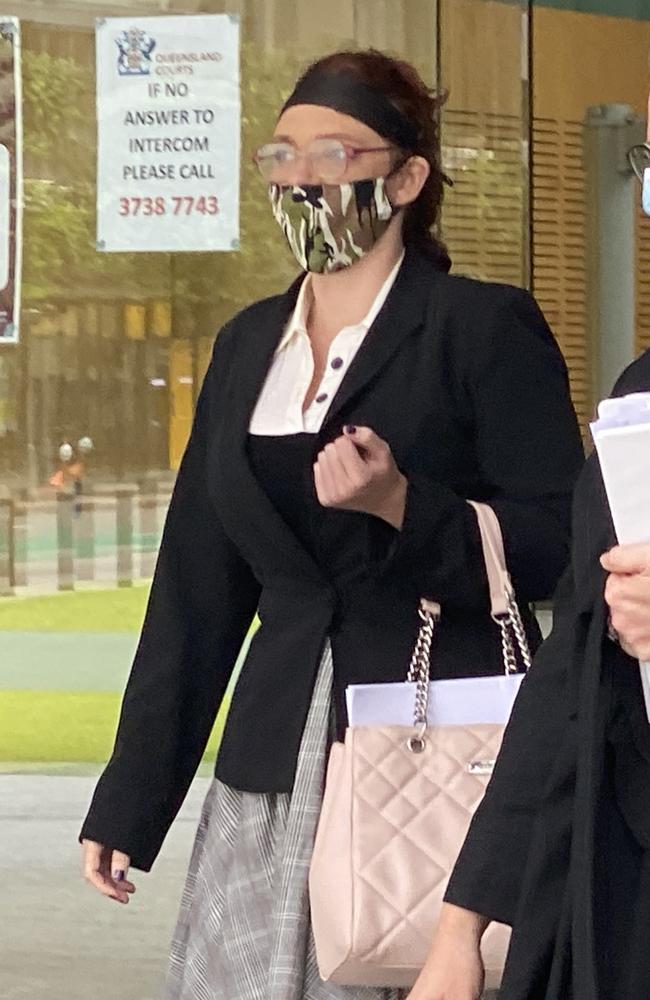 Michelle Ellen Whishaw leaving Brisbane Supreme Court on January 28, 2022.