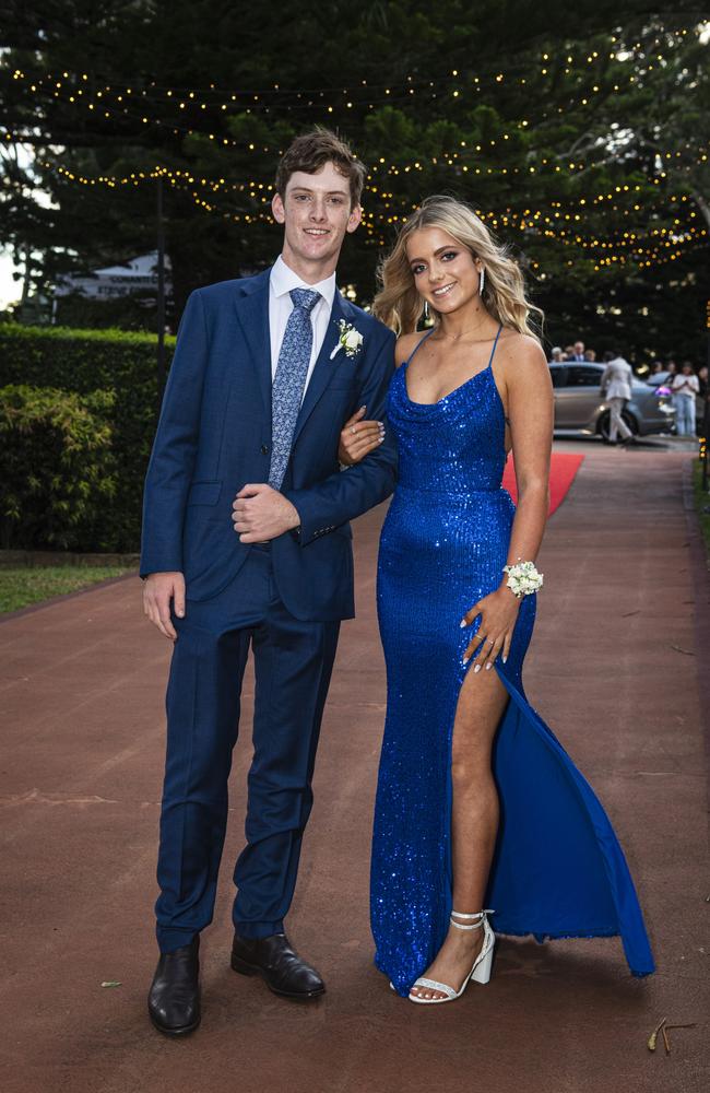 Matthew Thom and partner Milly Coverdale at St Mary's College formal at Picnic Point, Friday, March 22, 2024. Picture: Kevin Farmer