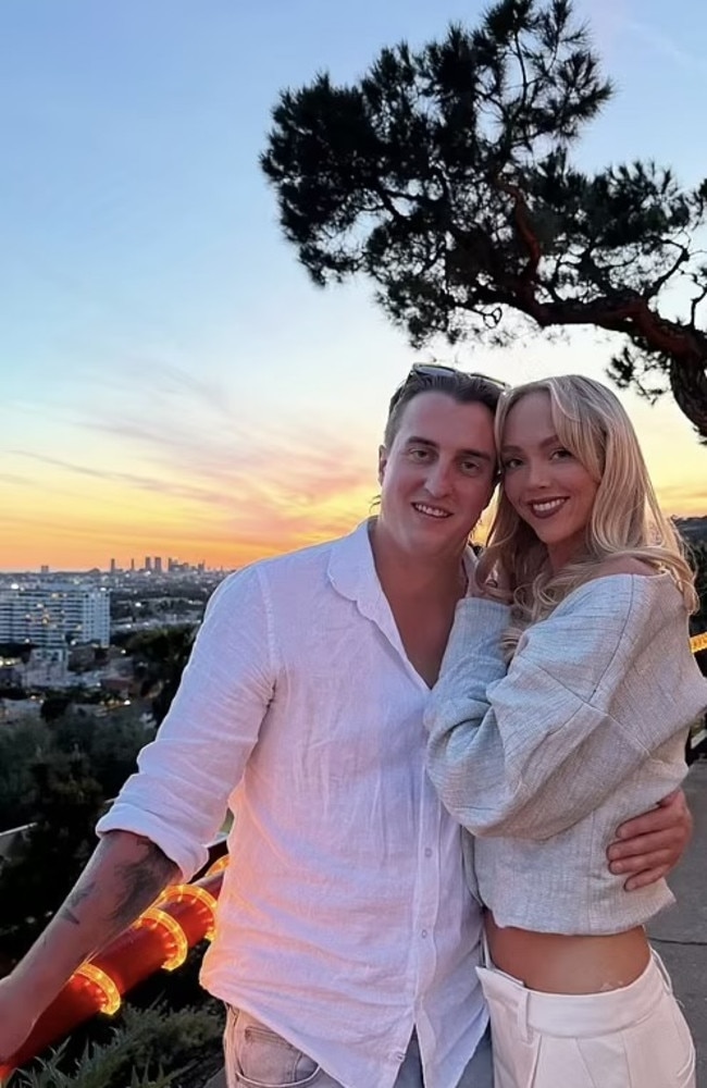 Henry Brayshaw with Annie Knight. Picture: Instagram