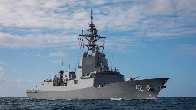 The three Hobart-class air warfare destroyers were built at the Osborne shipyard.