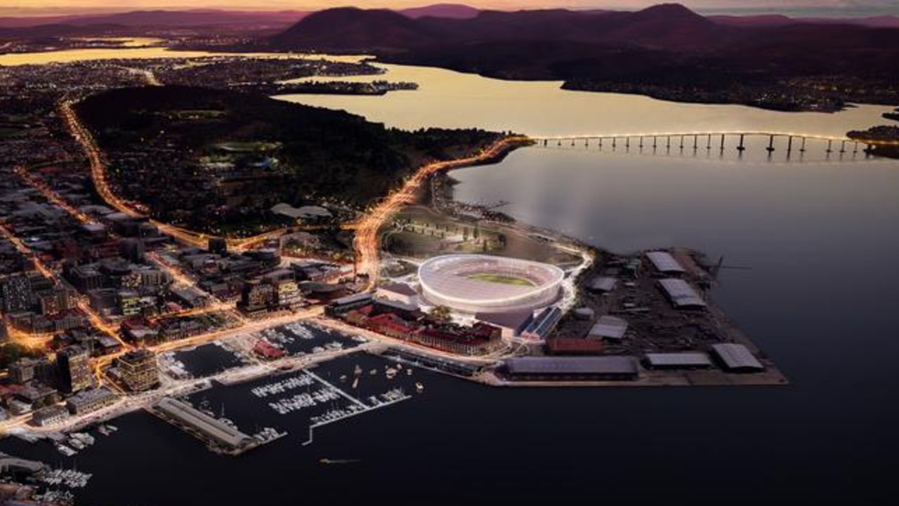 What Hobart's Macquarie Point stadium could look like in Hobart.