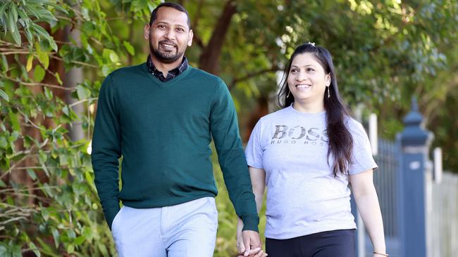 Sydney couple Ashok and Asha Patel bought five properties in the first three months this year in Queensland with several more settling shortly. Picture: Tim Hunter.