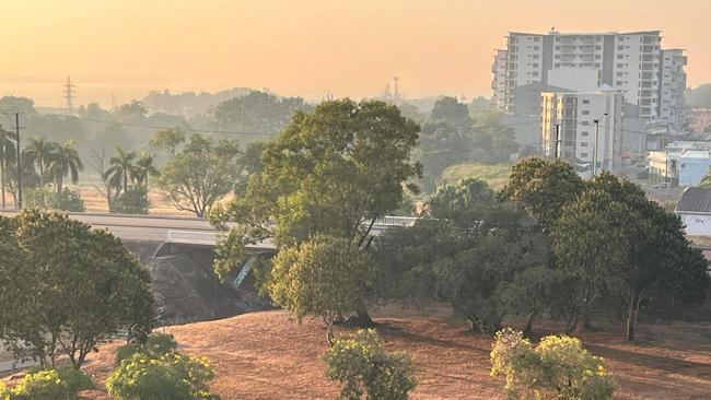 Smoke over Darwin City Tuesday 4/06/2024