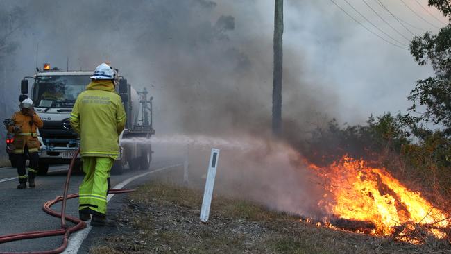 Smoke blanketed the region yesterday. Picture: Glenn Hampson