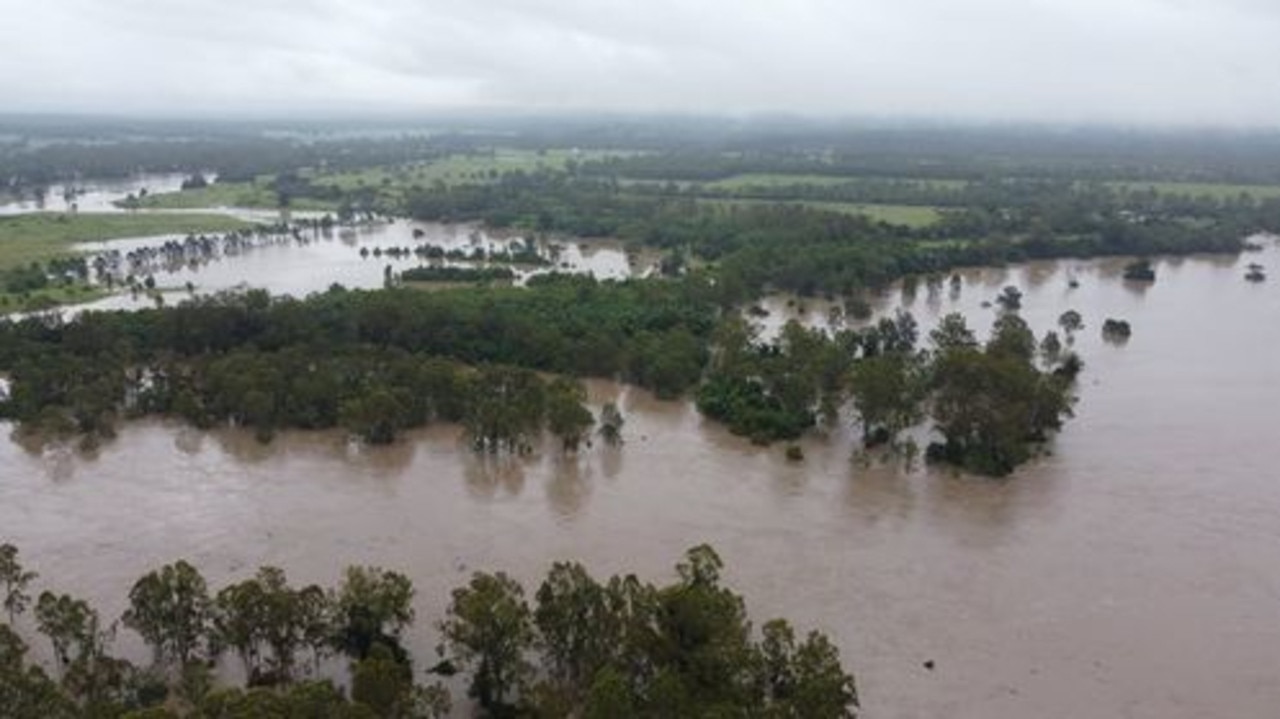 Major flooding is occurring in the Bruce Highway town of Tiaro. Picture: Bronwyn Phillips