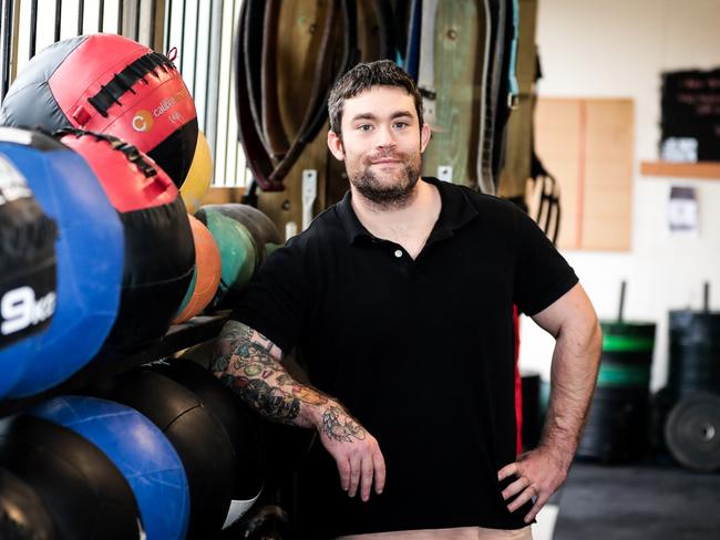 Matthew McKay, personal trainer and owner of gym Raw Strength, was recently recognised with a St Lukes Health Community Award. Picture: MIREILLE MERLET