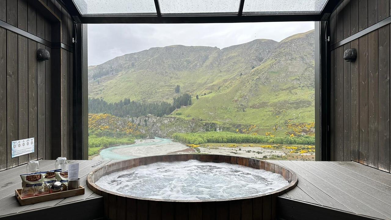 I highly recommend topping your trip by a visit to Onsen Hot Pools. View speaks for itself. Picture: news.com.au