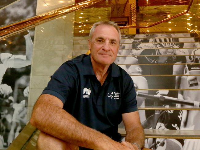 2019 Tour Down Under Race Director Mike Turtur poses for a photograph following a press conference in Adelaide, Monday, January 21, 2019. (AAP Image/Kelly Barnes) NO ARCHIVING